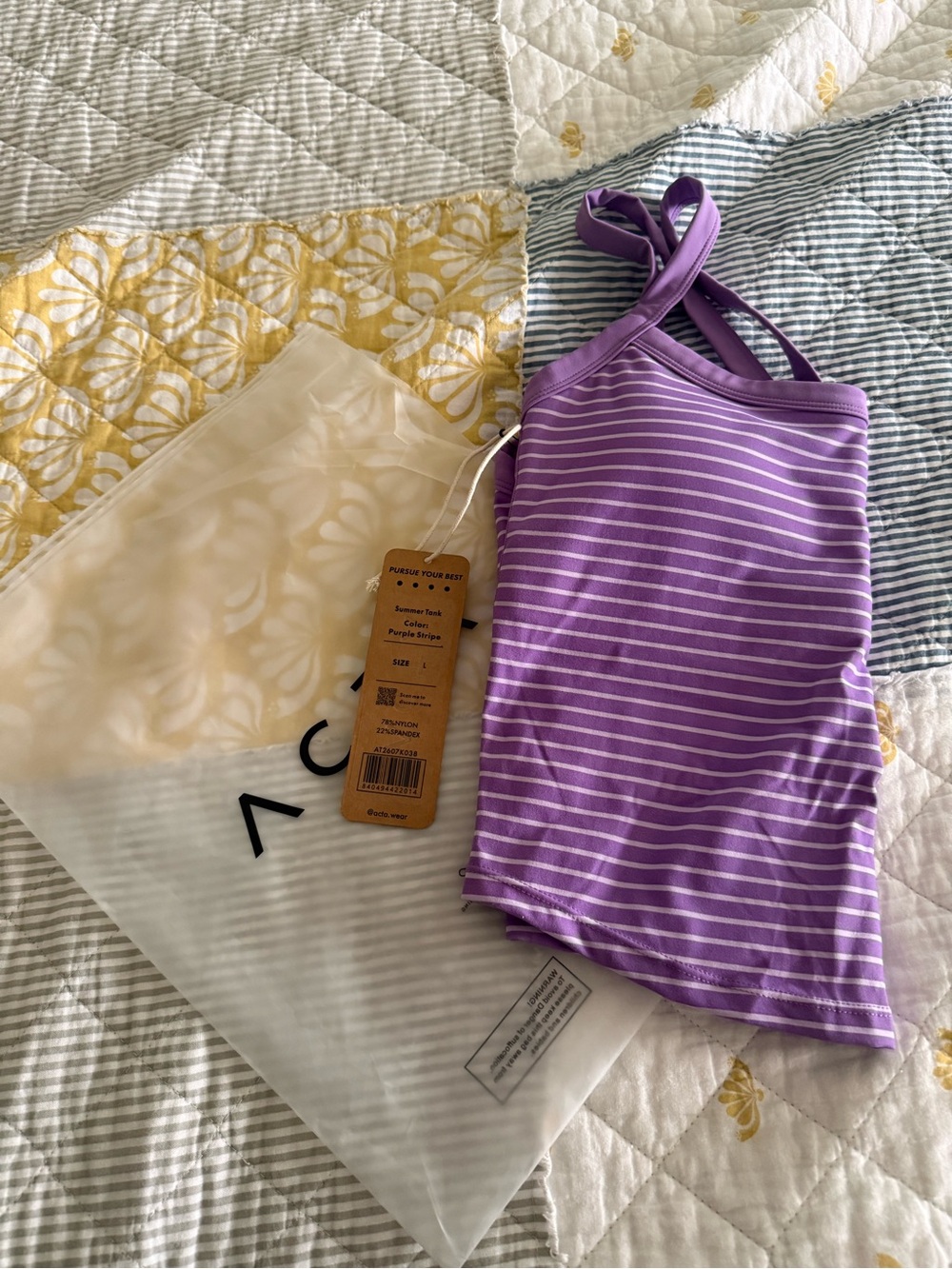 ACTA x Ken Purple Stripe Summer Tank